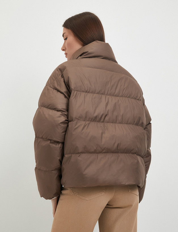Коричневая женская дутая куртка MASCOTTE 234-3303-2409 | ракурс 7 Коричневая женская дутая куртка MASCOTTE 234-3303-2409 | ракурс 7