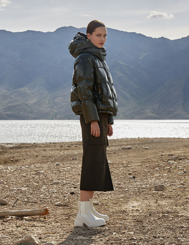 Молочные женские челси на платформе MASCOTTE 234-324721-0601 | ракурс 1