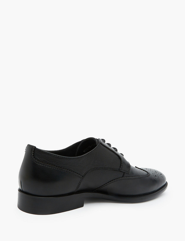 Черные кожаные мужские броги MASCOTTE 128-310715-0102 | ракурс 4 Черные кожаные мужские броги MASCOTTE 128-310715-0102 | ракурс 4