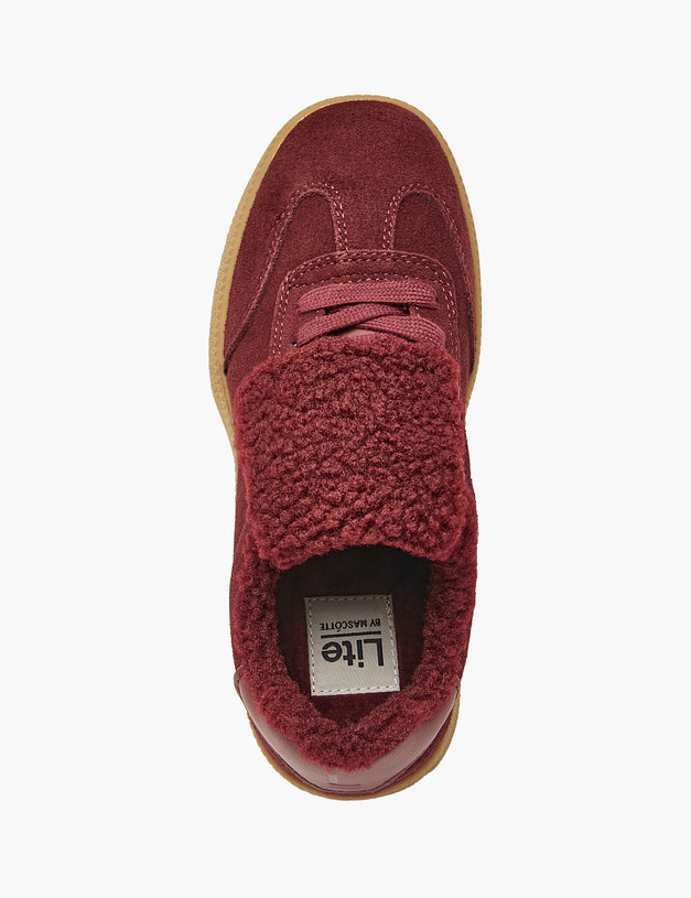 Бордовые женские кеды на меху MASCOTTE 234-525641-0205 | ракурс 6