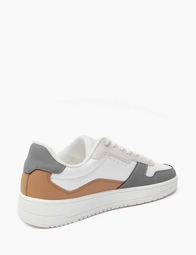 Белые мужские кеды с контрастными вставками MASCOTTE 151-420223-0612 | ракурс 5