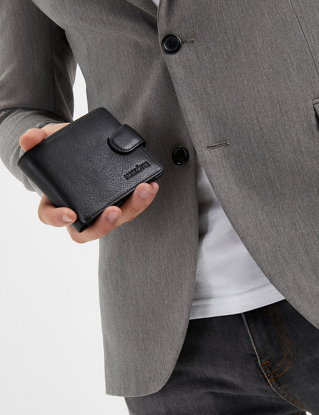 Черный мужской бумажник MASCOTTE 622-9131-102 | ракурс 1