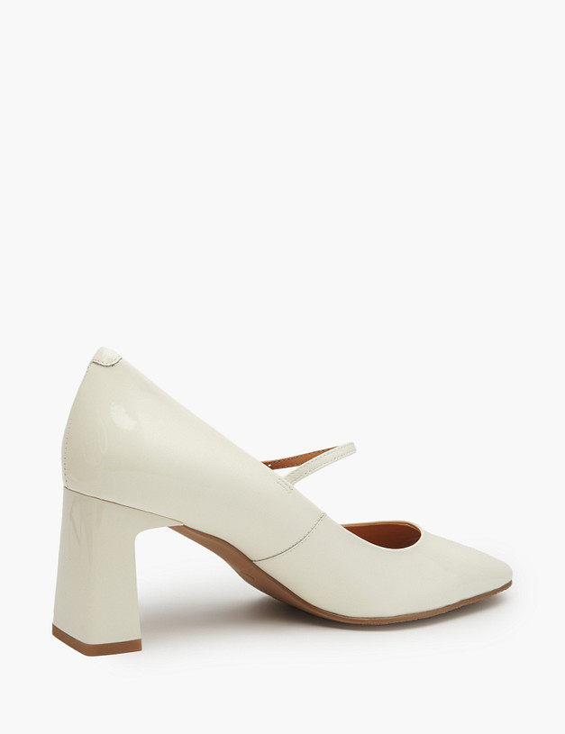 Молочные лакированные женские туфли Мэри Джейн MASCOTTE 126-512211-3778M | ракурс 3