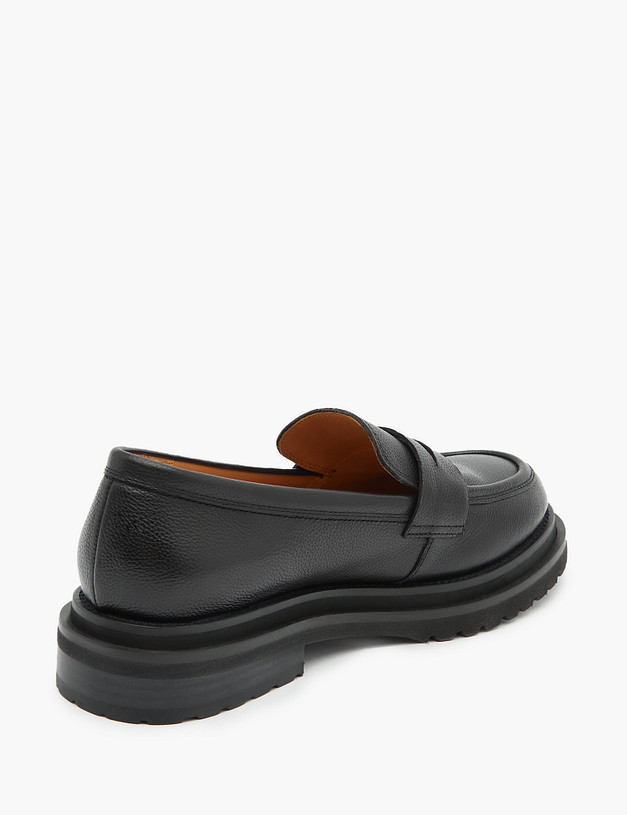 Черные кожаные женские лоферы MASCOTTE 58-320611-3180M | ракурс 3