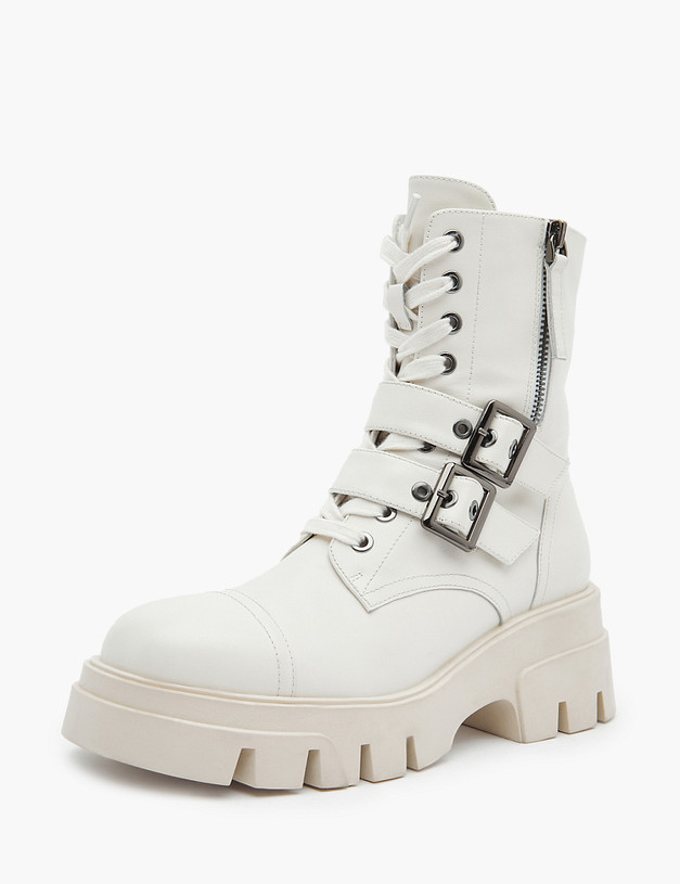 Молочные женские ботинки с пряжками MASCOTTE 15-3204623-7115M | ракурс 2