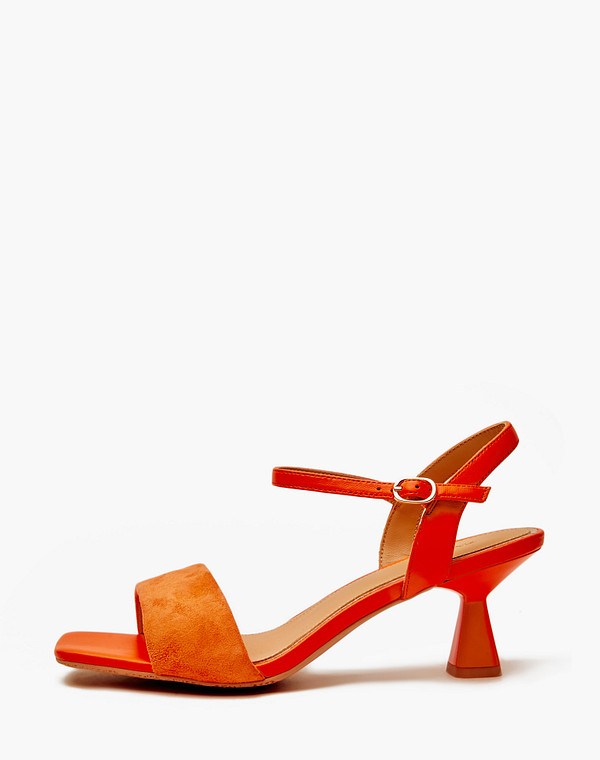 172-4122612-4619M Туфли летние женские велюр-нат.кожа/нат.кожа оранж, Mascotte