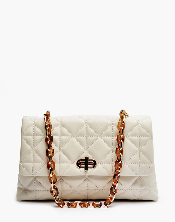 671-2216-608 Сумка женская кож.спилок-и.кожа/текстиль беж, M, Mascotte