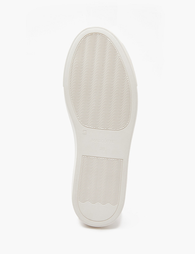 Белые велюровые женские кеды MASCOTTE 22-4120411-0201 | ракурс 5