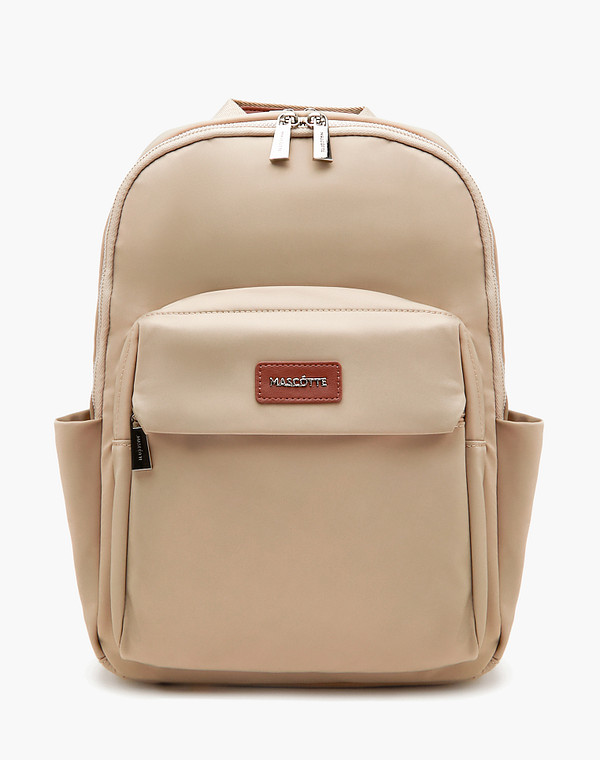 604-4131-208 Рюкзак женский текстиль-кож.спилок/текстиль беж-корич, M, Mascotte