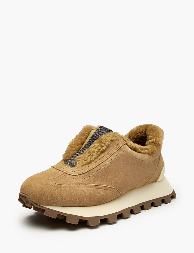 Бежевые женские зимние кроссовки MASCOTTE 15-510238-4643M | ракурс 4