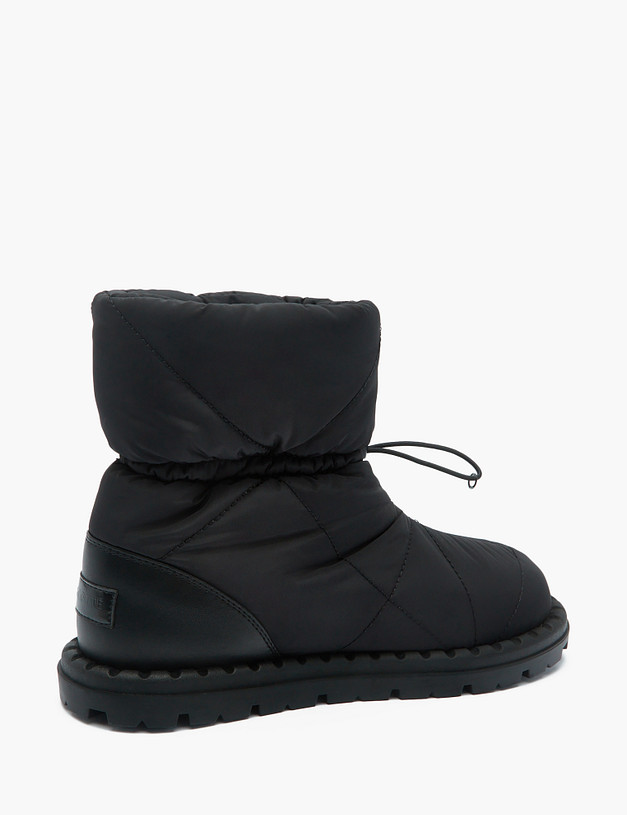 Черные женские дутики с лого MASCOTTE 128-221851-0202 | ракурс 4