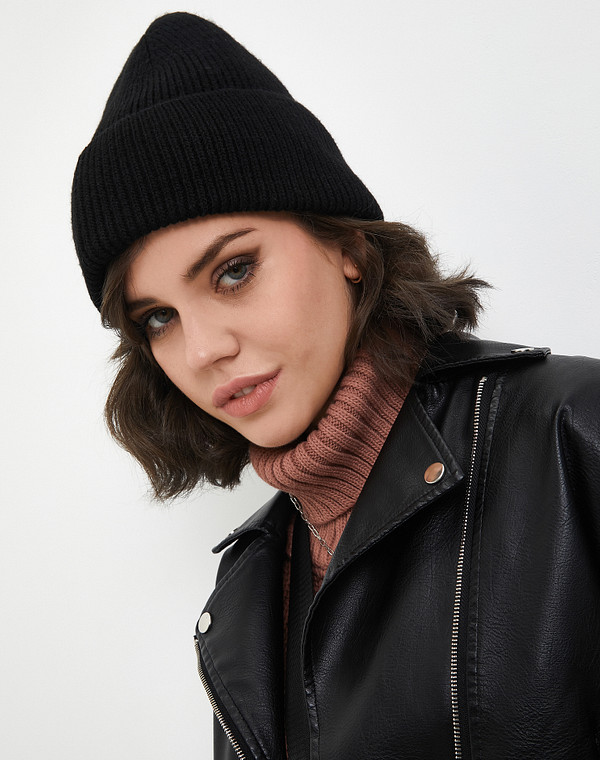 781-3216-7502 Шапка женская текстиль черн, Mascotte