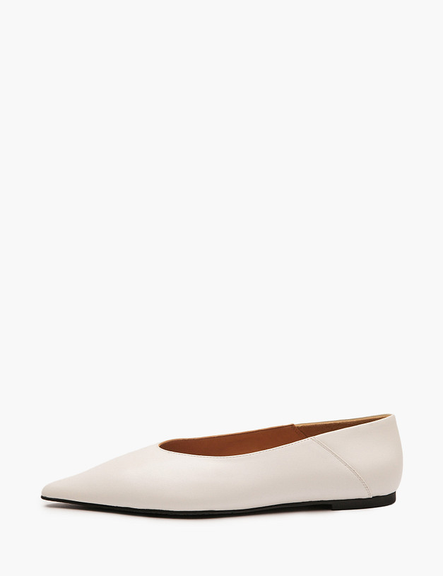 Белые женские балетки MASCOTTE 100-517011-6558M | ракурс 1