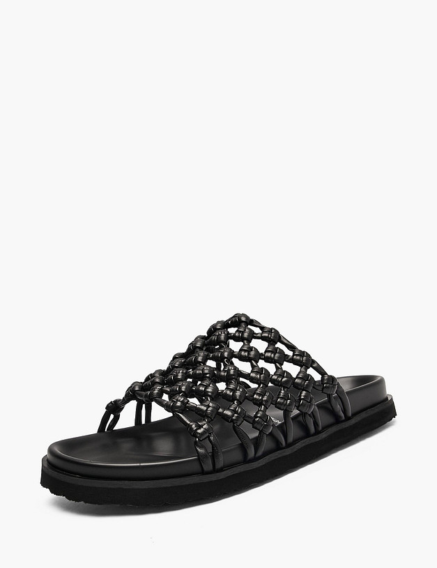 Черные женские сабо MASCOTTE 234-611691-0502 | ракурс 2