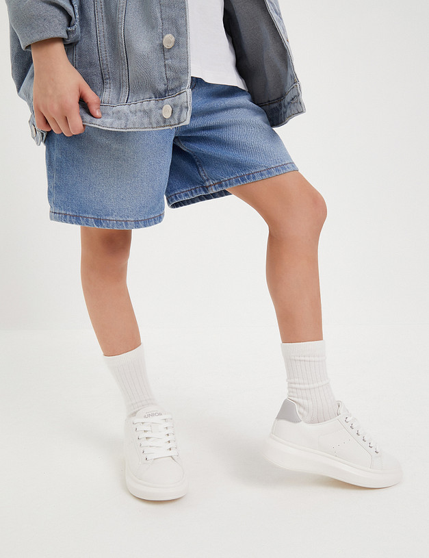 Белые детские кеды  MASCOTTE 64-411921-0601 | ракурс 3