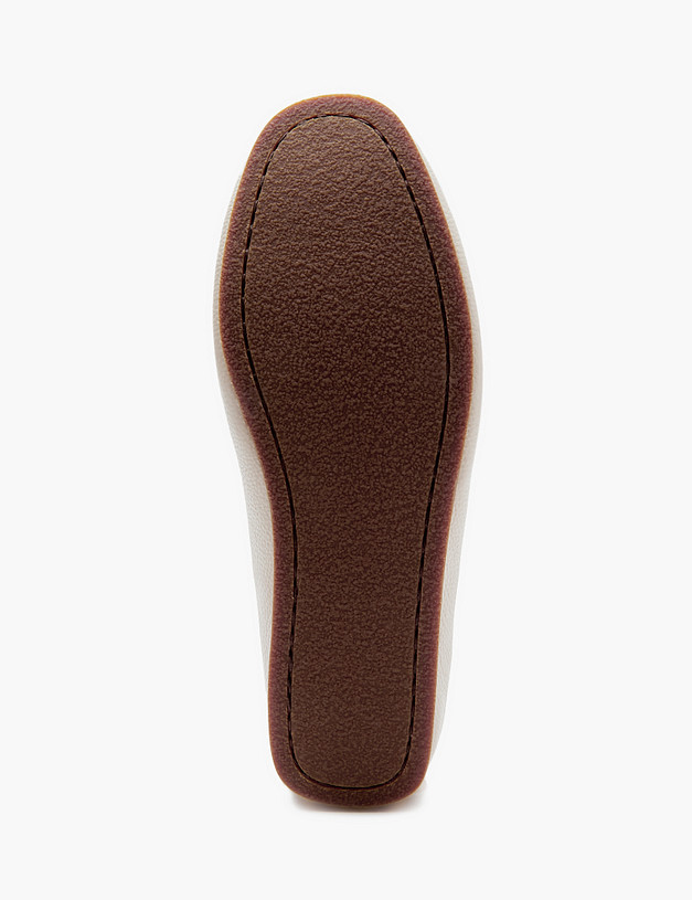 Молочные мужские мокасины из кожи и текстиля MASCOTTE 22-412011-8120M | ракурс 6