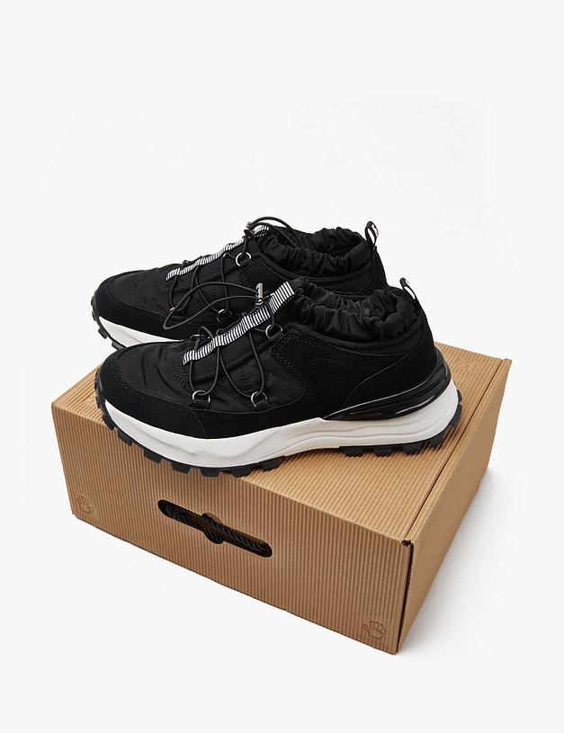 Черные женские кроссовки из текстиля MASCOTTE 151-410921-0202 | ракурс 7