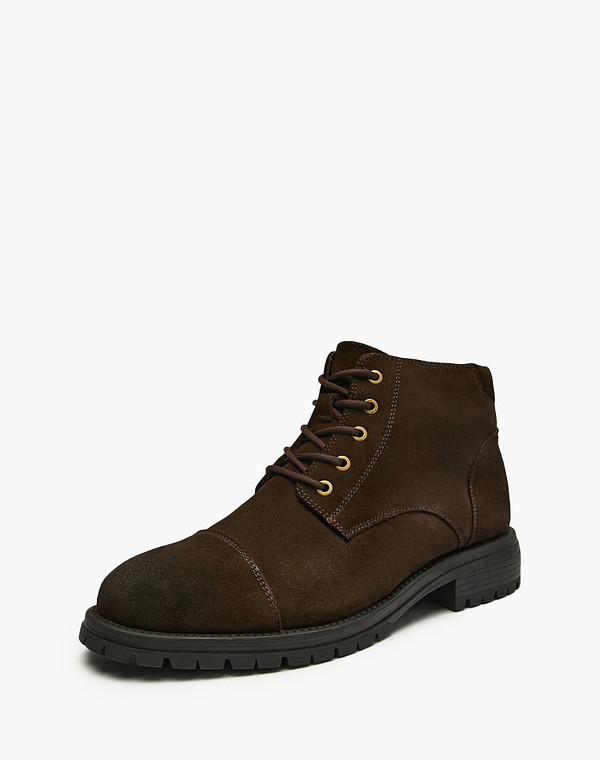 142-521231-2228M Ботинки мужские велюр/мех корич, Mascotte