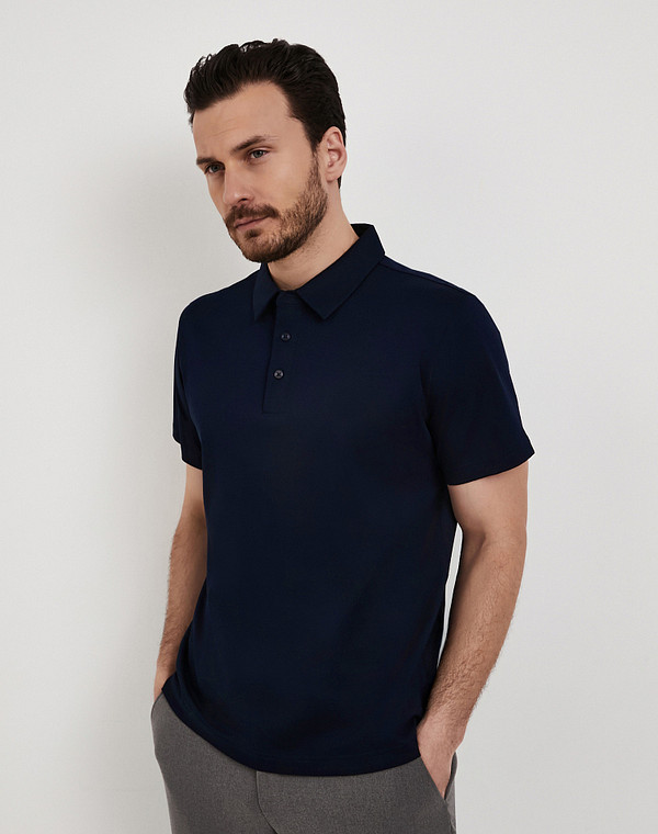 873-6104-2603 Джемпер-поло мужской темн-синий, Mascotte