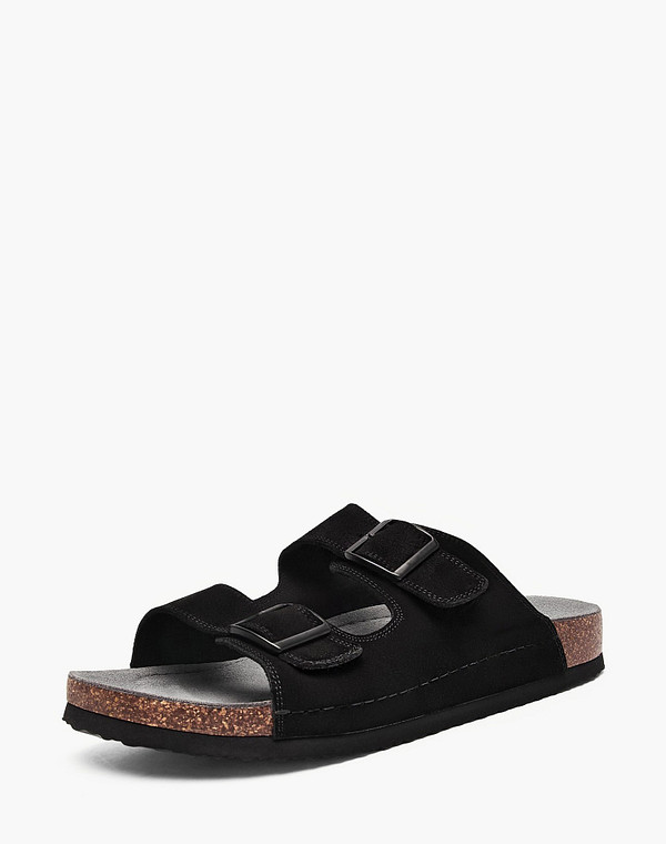 98-614822-0202 Туфли летние мужские велюр/текстиль черн, Mascotte