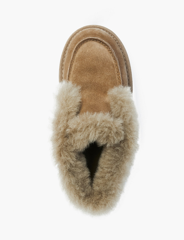 Коричневые женские угги из велюра MASCOTTE 234-12251338-0204 | ракурс 6