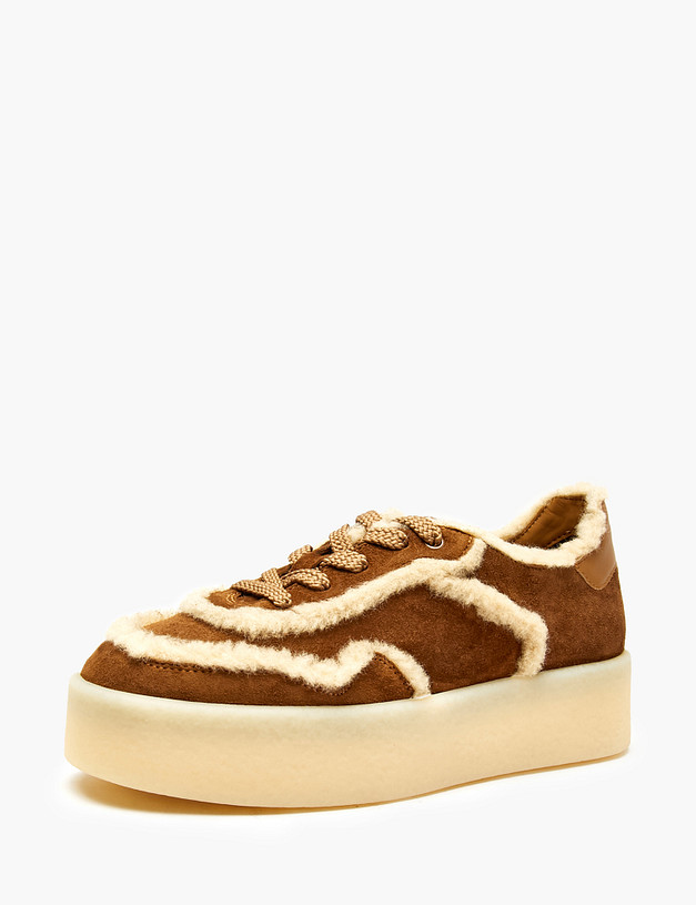 Рыжие женские кеды на платформе MASCOTTE 22-5280121-4691M | ракурс 2 Рыжие женские кеды на платформе MASCOTTE 22-5280121-4691M | ракурс 2