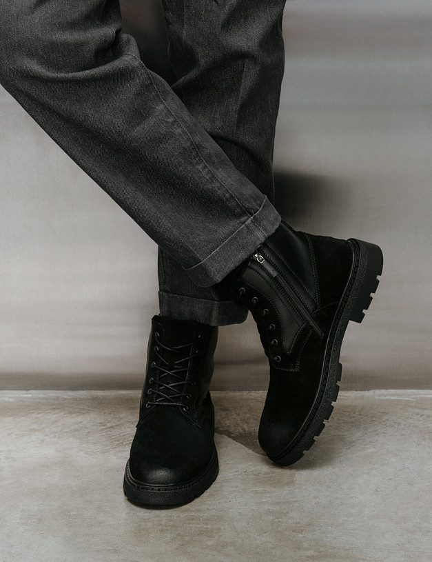 Черные мужские зимние ботинки MASCOTTE 22-521031-3205M | ракурс 9