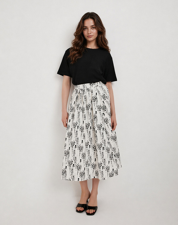 986-6104-2621 Юбка женская черн/бел, Mascotte