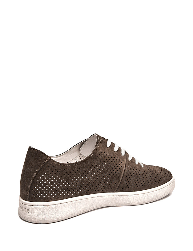 Оливковые мужские кеды с перфорацией MASCOTTE 58-5150411-2217M | ракурс 3