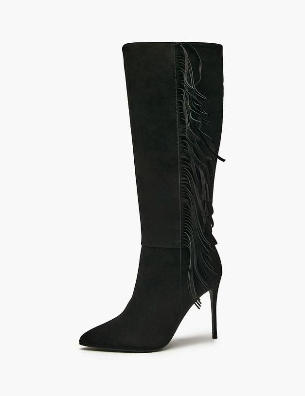 Черные женские сапоги MASCOTTE 100-221823-0602 | ракурс 1