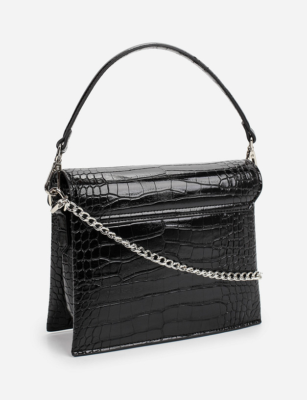 Чёрная женская сумка кросс-боди MASCOTTE 660-1106-602 | ракурс 3