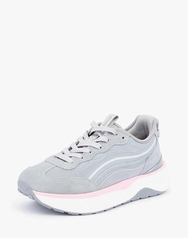 189-211021-0210 Полуботинки для активного отдыха женские текстиль-велюр/текстиль серый, Mascotte Lite