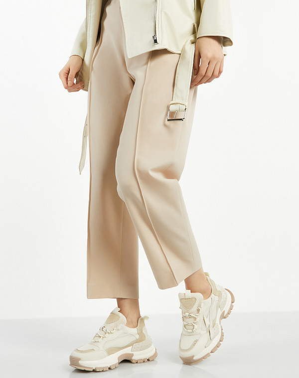 234-213221-0601 Полуботинки для активного отдыха женские кож.спилок-текстиль/текстиль бел, Mascotte