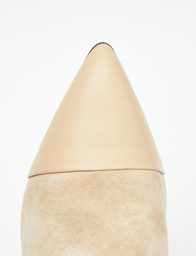 Бежевые женские ботильоны на шпильке MASCOTTE 100-221822-0608 | ракурс 4
