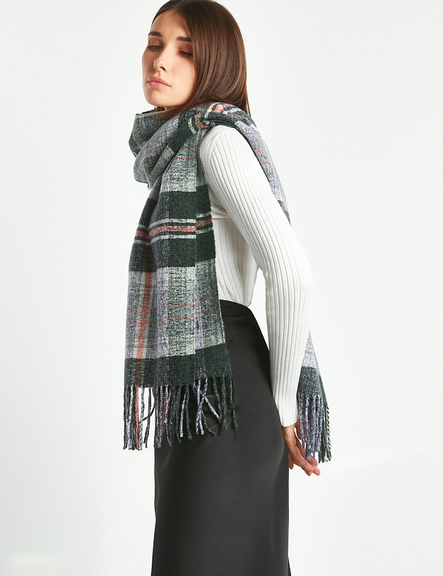 Серый женский шарф MASCOTTE 766-2205-2411 | ракурс 3