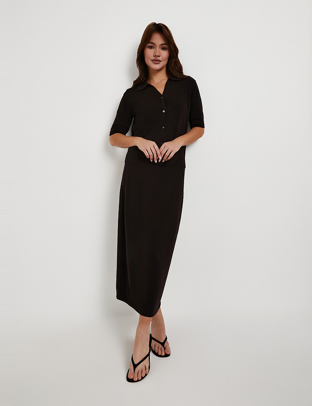 Коричневый женский кардиган MASCOTTE 852-6125-2409 | ракурс 2