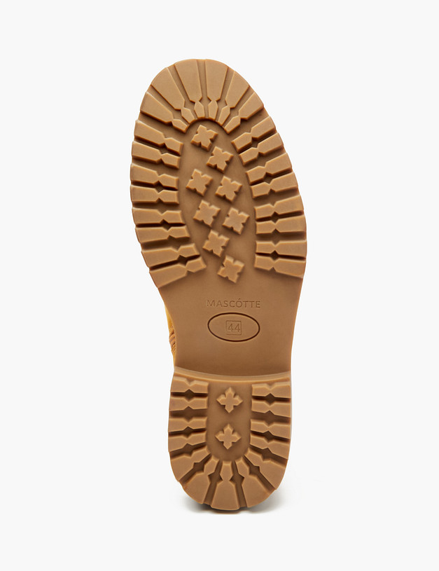 Желтые мужские зимние ботинки из нубука MASCOTTE 58-020631-0318 | ракурс 6