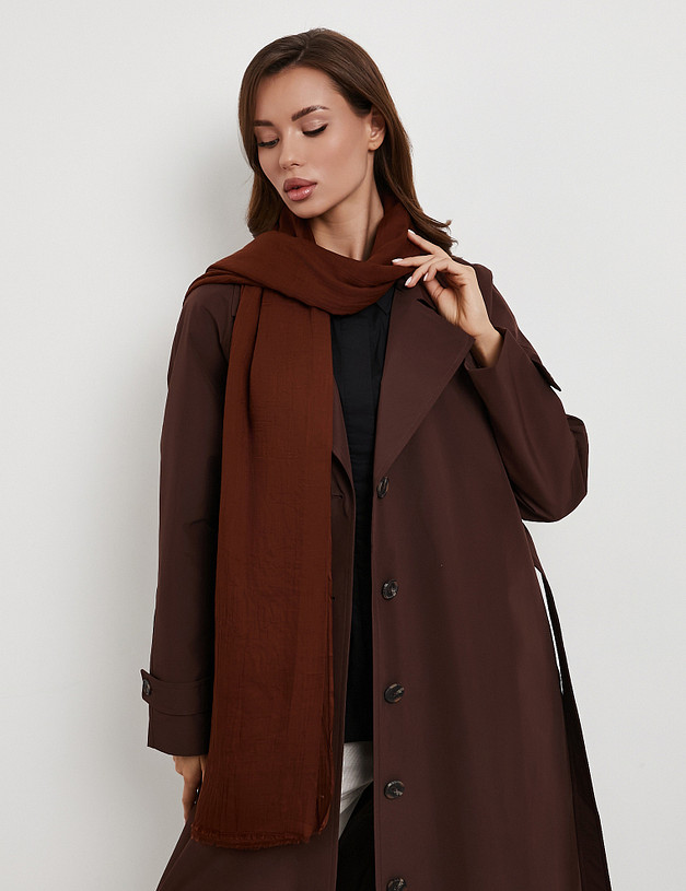 Коричневый женский шарф MASCOTTE 766-6129-2409 | ракурс 3