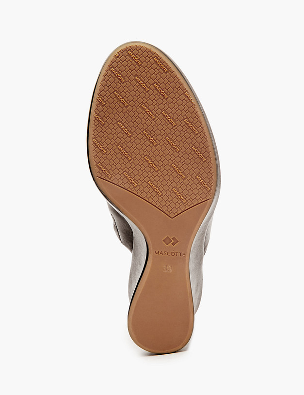 Черные женские мюли на танкетке MASCOTTE 233-412311-0502 | ракурс 5