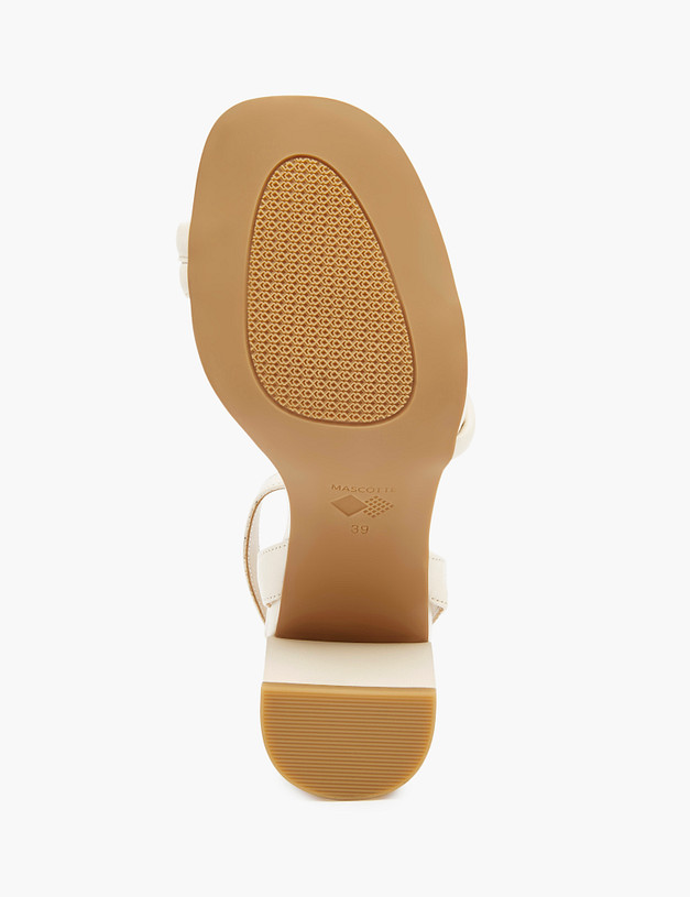 Светло-бежевые босоножки на устойчивом каблуке MASCOTTE 126-311011-4583M | ракурс 5
