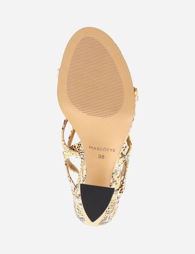 Желтые женские босоножки MASCOTTE 09-1101113-5505M | ракурс 6