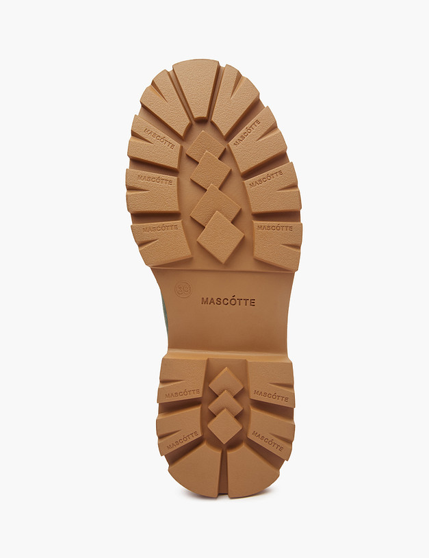 Зеленые женские лоферы из велюра MASCOTTE 233-3201813-4606M | ракурс 6