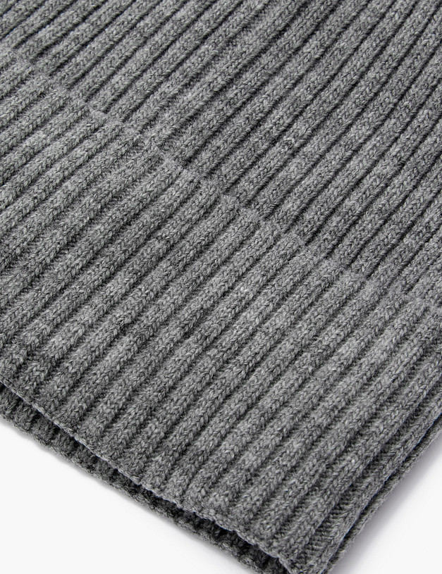 Серая женская шапка с отворотом MASCOTTE 784-2202-2410 | ракурс 3