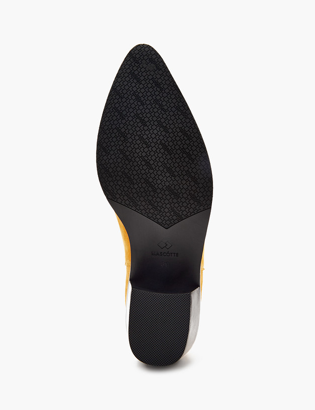 Горчичные женские казаки из велюра MASCOTTE 175-417713-4620M | ракурс 6