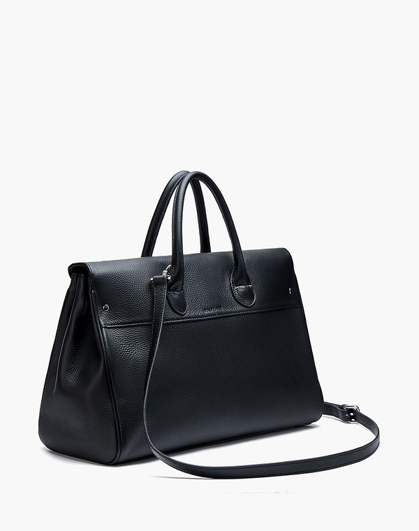 658-6101-102 Сумка женская нат.кожа/текстиль черн, L, Mascotte