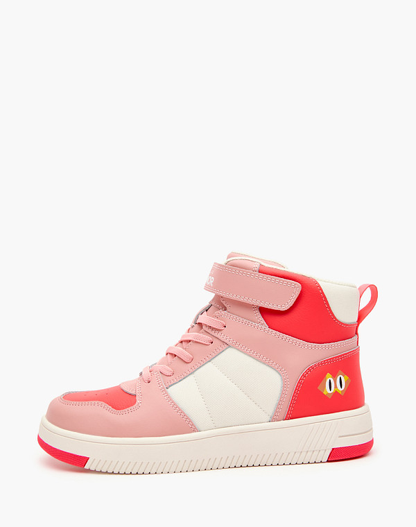 151-322241-0606 Ботинки для активного отдыха девичьи кож.спилок/текстиль розов., Mascotte JUNIOR