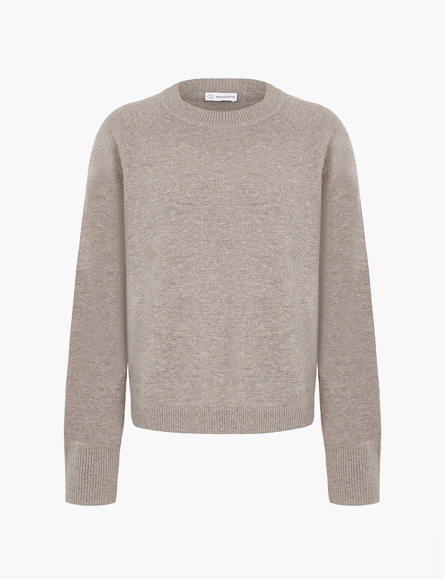 Бежевый женский джемпер из шерсти MASCOTTE 852-4230-509 | ракурс 8