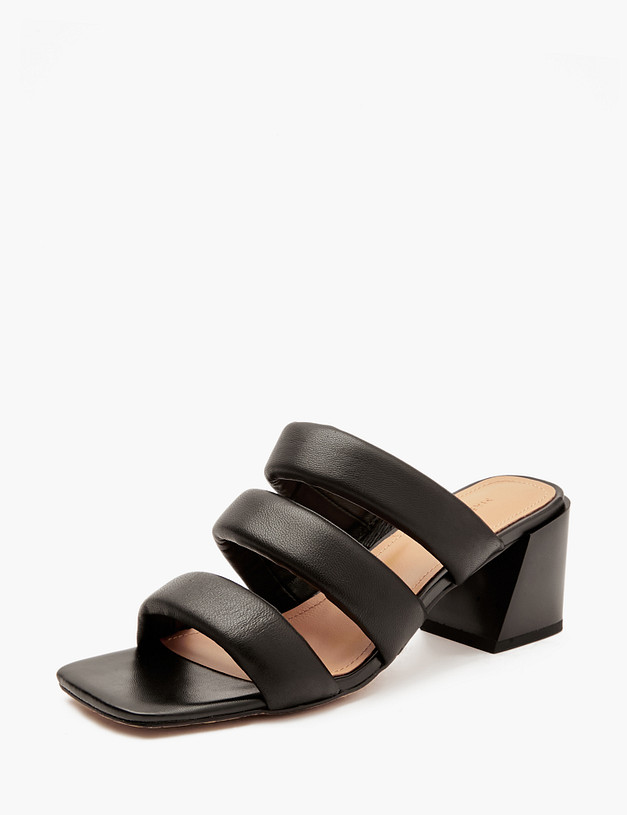 Черные женские мюли из кожи MASCOTTE 233-411811-0502 | ракурс 4