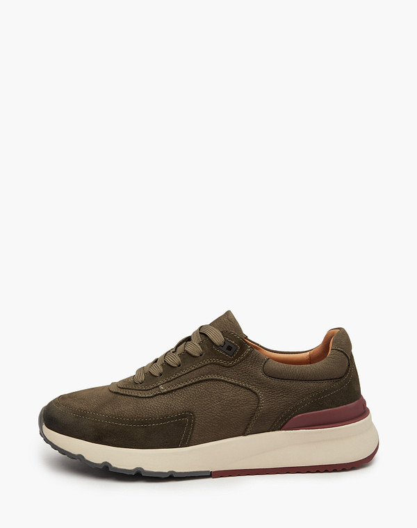 22-5150612-0304 Полуботинки для активного отдыха мужские нубук-велюр/текстиль-нат.кожа хаки, Mascotte