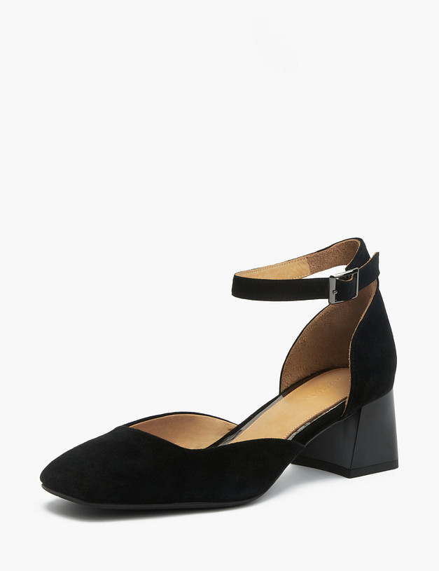 Черные босоножки на квадратном каблуке MASCOTTE 175-3182614-3605M | ракурс 3